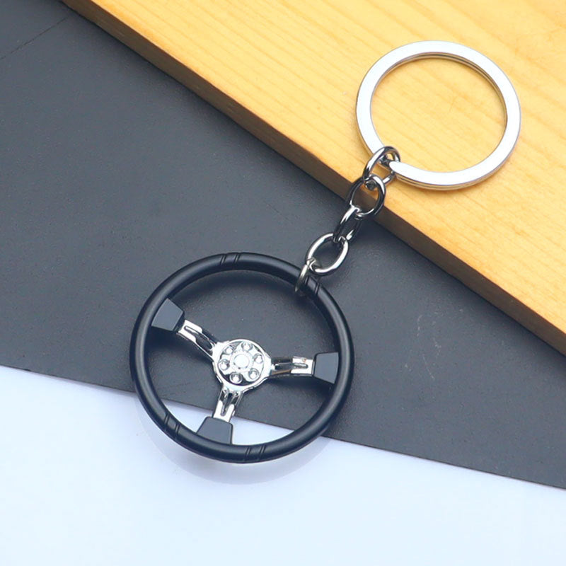 Wholesale Automobile Modification Steering Wheel Zinc Alloy Keychain